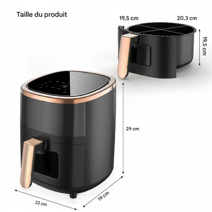 Airfryer 6L avec Fenêtre Visible – Cuisson saine, rapide et silencieuse